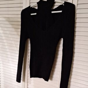 Black V-Neck Sweater